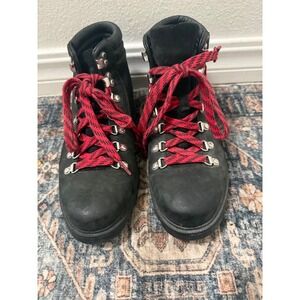 Sorel Lennox Hiker Black Waterproof Nubuck Suede‎ Boots NL3091-010 Womens 9.5
